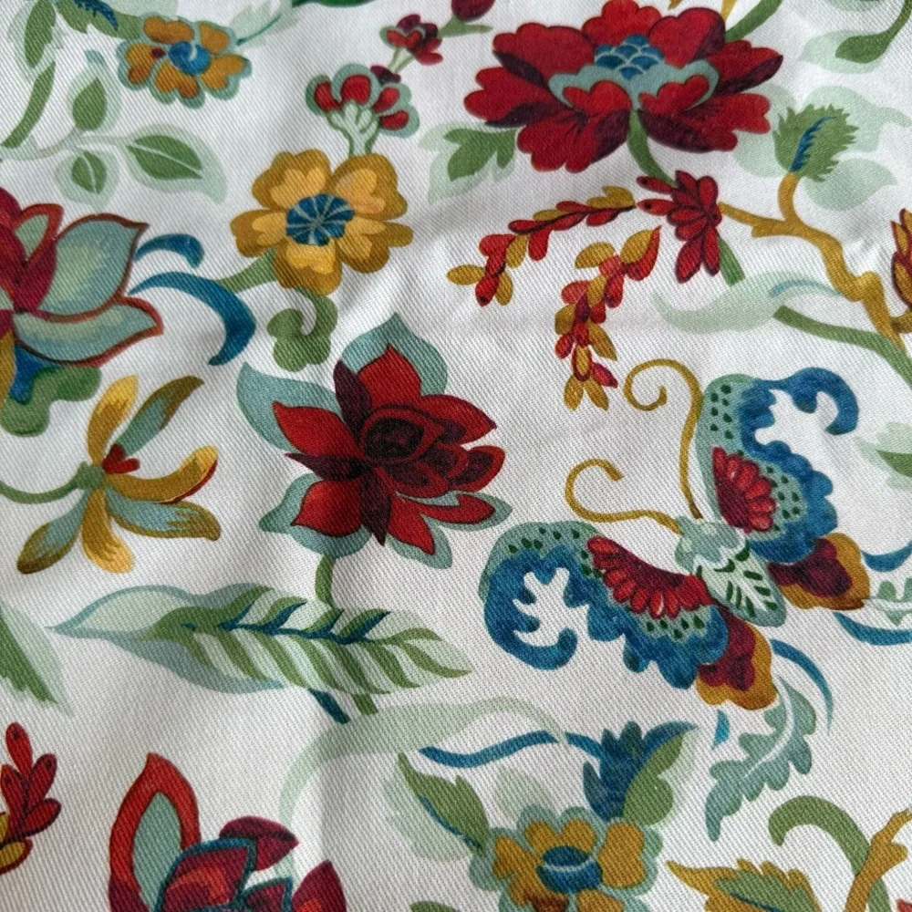 Williams Sonoma Butterfly Floral Multicolor Napkins, Set of 4